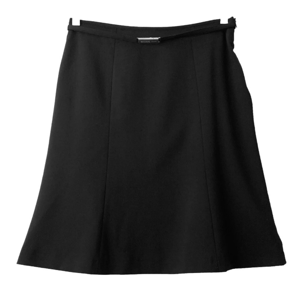 Moschino Wool Blend Pencil Skirt Women Size 8 Black Academia Preppy Office